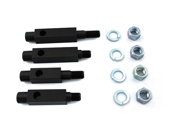 V-Twin - 27-0600 - Footboard Bracket Set Black - Fits 1933-1973 Harley-Davidson G, 1929-1952 WL