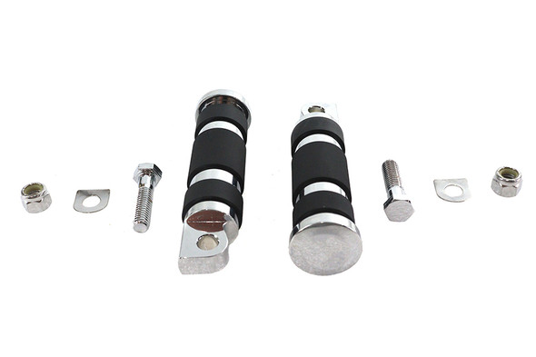 V-Twin - 27-0615 - Chrome Magna Ring Style Passenger Footpeg Set