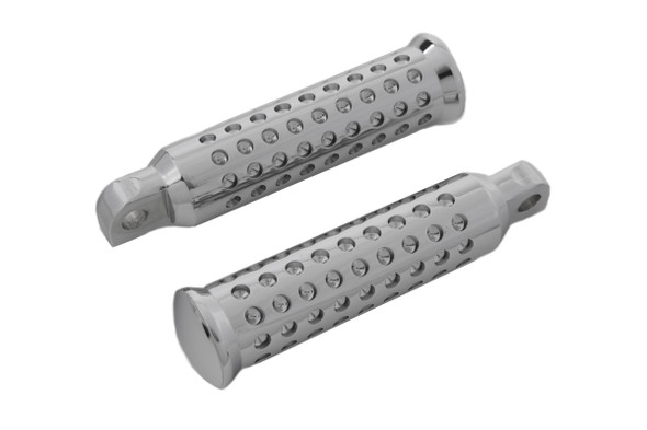 V-Twin - 27-0721 - Chrome Micro Holes Footpeg Set