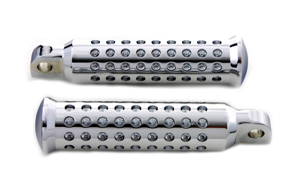 V-Twin - 27-0721 - Chrome Micro Holes Footpeg Set