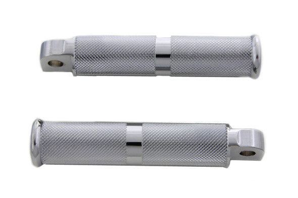 V-Twin - 27-0724 - Chrome Hollow Knurled Footpeg Set