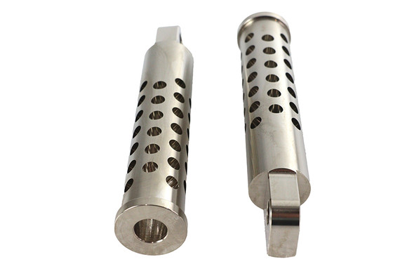 V-Twin - 27-0745 - Billet Shooter Style Footpeg Set Nickel Plated