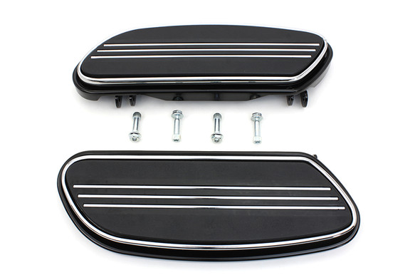 V-Twin - 27-0748 - Driver Black Footboard Set