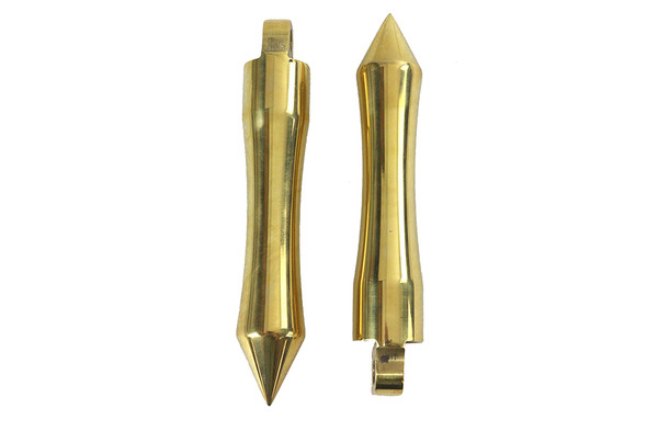 V-Twin - 27-0775 - Solid Brass Pirate Spike Footpeg Set