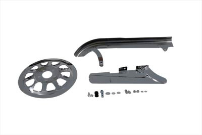 V-Twin - 27-0790 - Chrome Belt Guard Kit - Fits 2007-2017 Harley-Davidson FXD