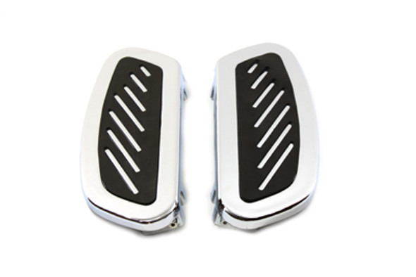 V-Twin - 27-0814 - Driver Footboard Set Chrome Streamliner Design