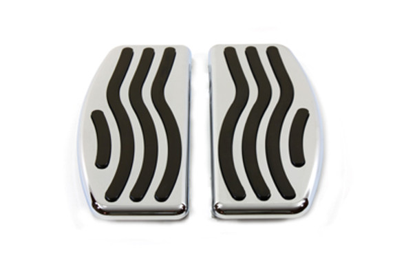 V-Twin - 27-0822 - Driver Footboard Set with Wave Design