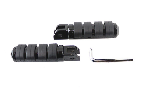 V-Twin - 27-0887 - Driver ISO Footpeg Set Black