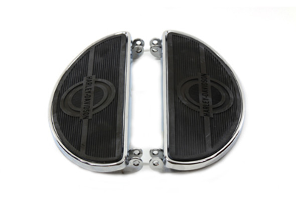 V-Twin - 27-0900 - Half Moon Footboard Set Chrome