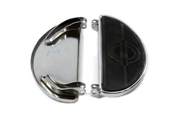 V-Twin - 27-0900 - Half Moon Footboard Set Chrome