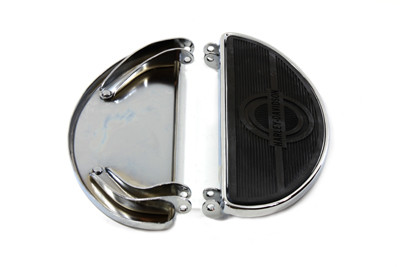 V-Twin - 27-0900 - Half Moon Footboard Set Chrome - Fits 1940-1984 Harley-Davidson FL, 1940-1946 U, 1940-1952 W, 1941-1972 G