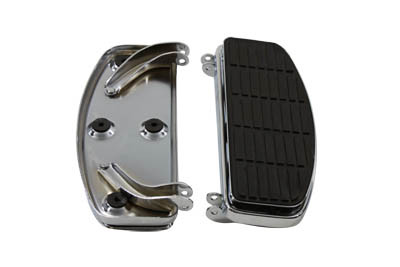V-Twin - 27-0903 - 'D' Driver Footboard Set Chrome - Fits 1940-1984 Harley-Davidson FL, 1940-1946 U, 1940-1952 W, 1941-1972 G