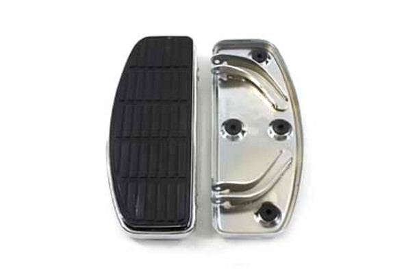 V-Twin - 27-0906 - Driver Chrome 'D' Shape Footboard Set