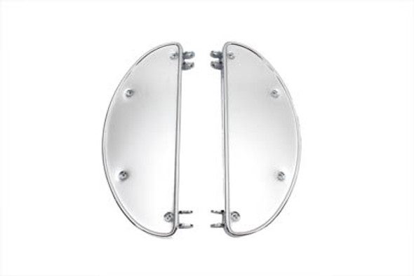 V-Twin - 27-0943 - Half Moon Footboard Set Chrome