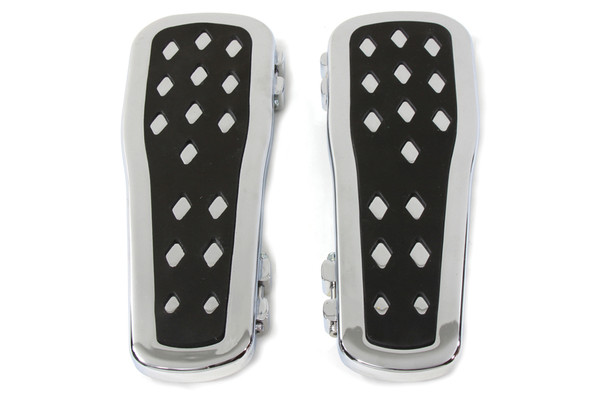 V-Twin - 27-0963 - Driver Footboard Set with Diamond Design