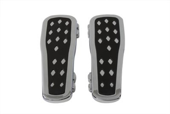 V-Twin - 27-0963 - Driver Footboard Set with Diamond Design