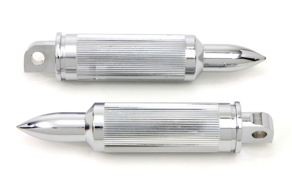 V-Twin - 27-0973 - Chrome Bullet Style AK-47 Footpeg Set