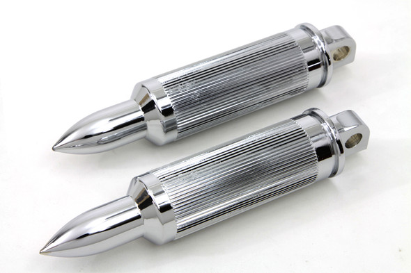 V-Twin - 27-0973 - Chrome Bullet Style AK-47 Footpeg Set