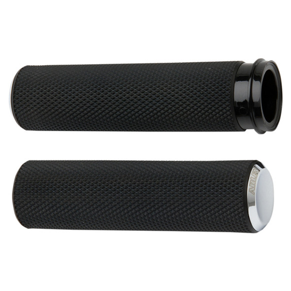 Arlen Ness - Knurled Fusion Dual Cable Grips - fits 1" Bars Arlen Ness - Knurled Fusion Dual Cable Grips - fits 1" Bars