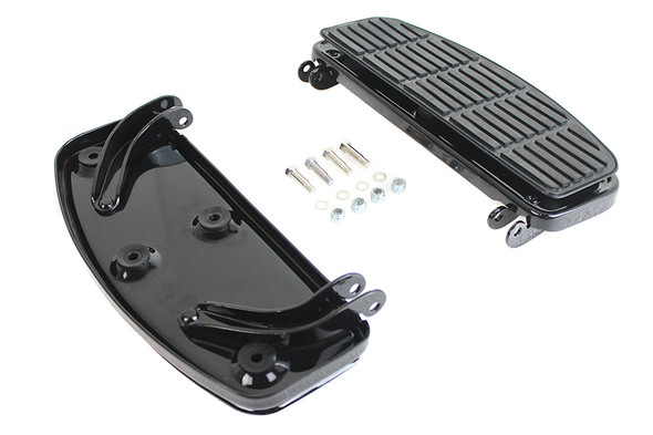 V-Twin - 27-1023 - Driver Black 'D' Shape Footboard Set