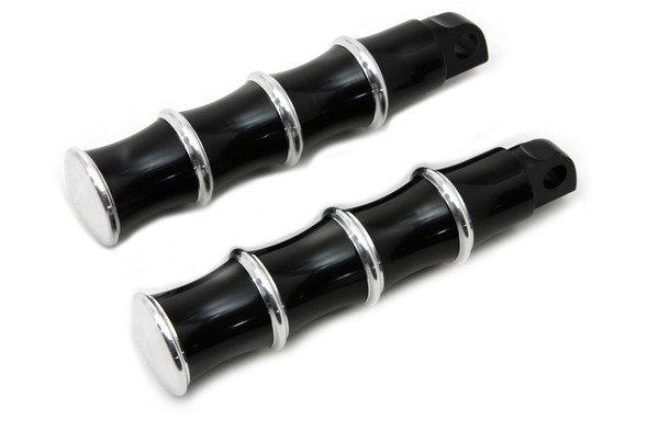 V-Twin - 27-1061 - Black Tribal Style Footpeg Set