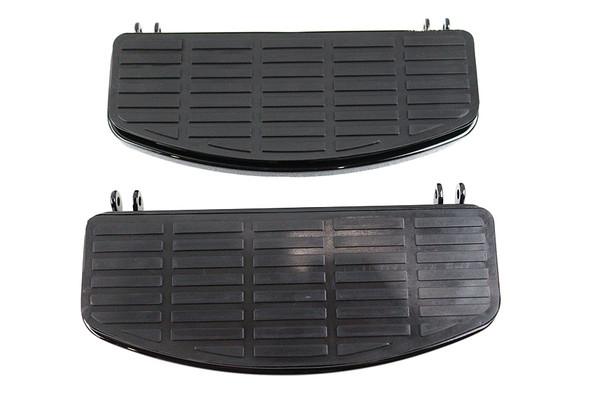 V-Twin - 27-1136 - 'D' Driver Footboard Set Black - Fits 1940-1984 Harley-Davidson FL, 1940-1946 U, 1940-1952 W, 1941-1972 G