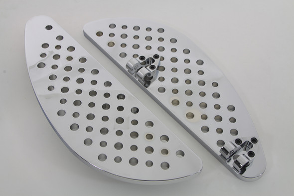 V-Twin - 27-1237 - Driver Chrome Half Moon Footboard Set