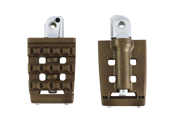 V-Twin - 27-1288 - Grate Passenger Footpeg Set Bronze