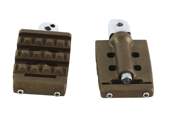V-Twin - 27-1288 - Grate Passenger Footpeg Set Bronze