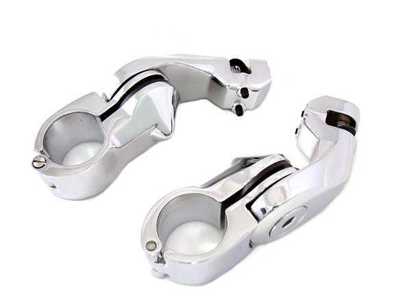 V-Twin - 27-1453 - Short Angled Footpeg Mount Kit Chrome
