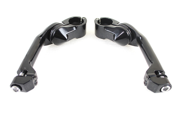 V-Twin - 27-1463 - Adjustable Footpeg Mount Kit Black