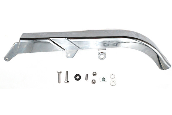 V-Twin - 27-1571 - Chrome Rear Belt Guard Upper - Fits 1986-1999 Harley-Davidson FLST, FXST