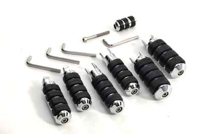 V-Twin - 27-1611 - Cats Paw Footpeg Kit - Fits 1971-1984 Harley-Davidson FX, 1970-1990 XL