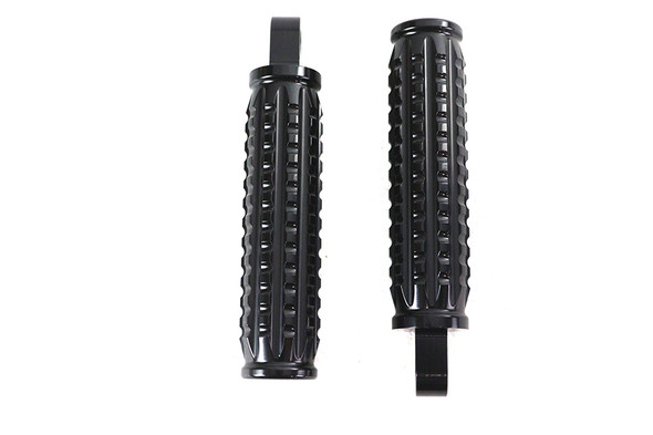 V-Twin - 27-1771 - Black Grained Style Footpeg Set
