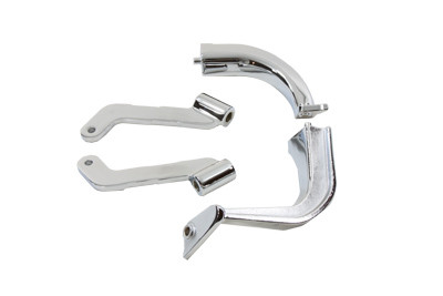 V-Twin - 27-1793 - Footboard Mount Bracket Set Chrome - Fits 2009-2016 Harley-Davidson FLT (Stock type)