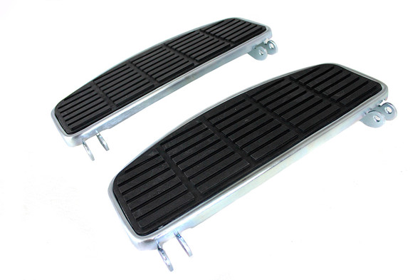 V-Twin - 27-1823 - 'D' Driver Footboard Set Zinc - Fits 1940-1984 Harley-Davidson FL, 1940-1946 U, 1940-1952 W, 1941-1972 G