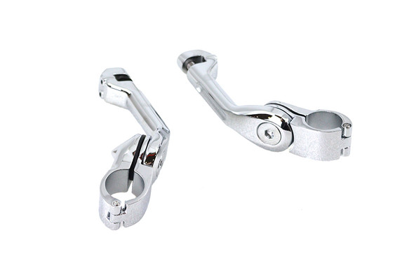 V-Twin - 27-1859 - Adjustable Long Footpeg Mount Kit Chrome