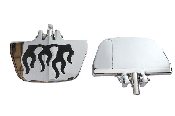 V-Twin - 27-2412 - Factory Sample Passenger Mini Footboard Set with Flame