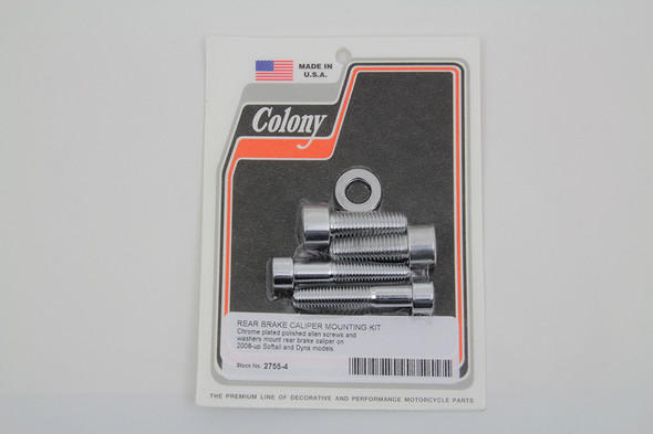 V-Twin - 2755-4 - Allen Mount Kit for Rear Brake Caliper Chrome
