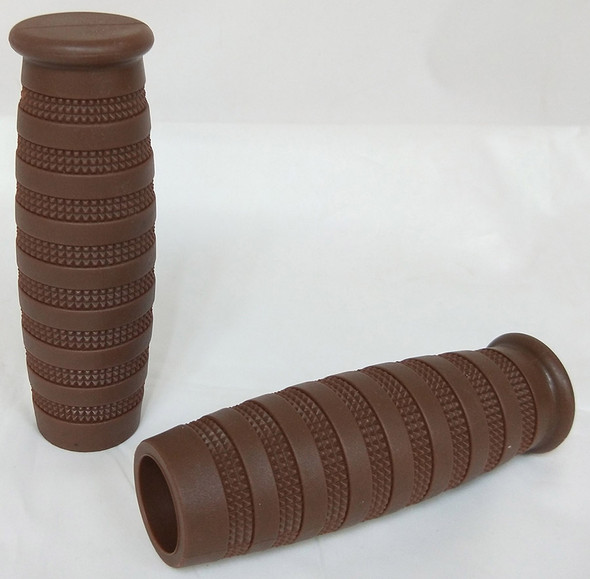 V-Twin - 28-0007 - Brown Grip Set