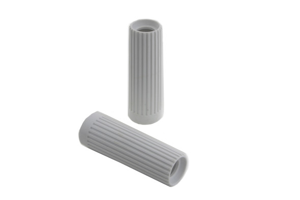 V-Twin - 28-0119 - Replica Rib Style White Grip Set