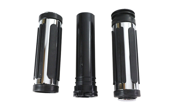 V-Twin - 28-0150 - Bar Style Grip Set - Fits 1996-2017 Harley-Davidson FXD, 1996-2007 FLT, 1996-2003 XL, 1996-2015 FLST, FXST