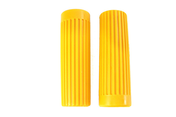 V-Twin - 28-0169 - Replica Rib Style Grip Set Yellow