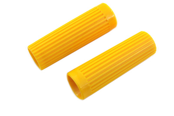 V-Twin - 28-0186 - Yellow Grip Set Original Rib Style