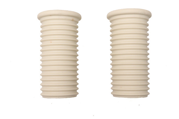 V-Twin - 28-0202 - Driver Footpeg Rubber Set White