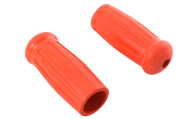 V-Twin - 28-0383 - Replica Short Stock Handlebar Grip Set Orange - Fits 1937-1948 Harley-Davidson UL, 1935-1936 VL, 1936-1940 EL, 1941-1948 FL