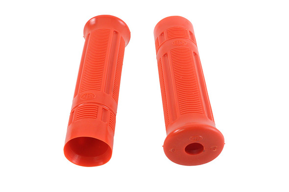V-Twin - 28-0506 - Beck Plastic Grip Set Orange - Fits 1915-1935 Harley-Davidson J, 1936-1948 W, EL, 1941-1948 FL