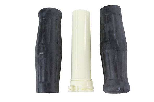 V-Twin - 28-0594 - Black Grip Set 1909 Style