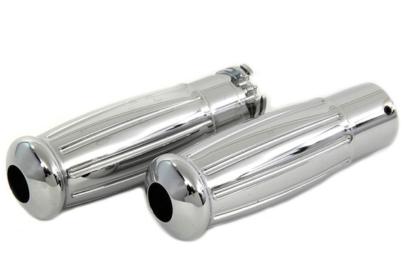 V-Twin - 28-0596 - Billet Vintage Grip Set