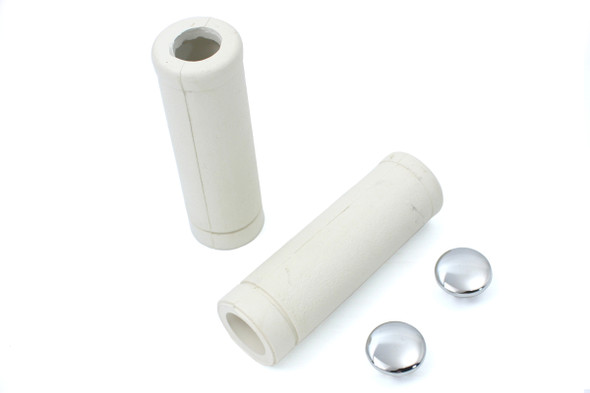 V-Twin - 28-0602 - Stock Style White Grip Set